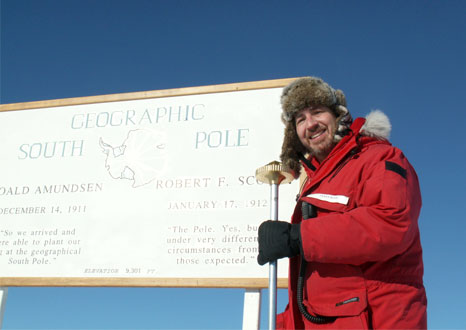 James Roth at Geographical South Pole