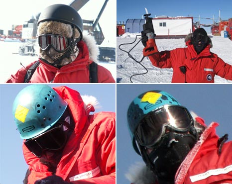 Face and head protection for South Pole extreme temperatures