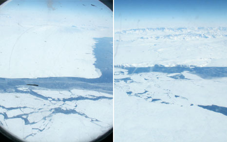 Views from plane over Antarctica